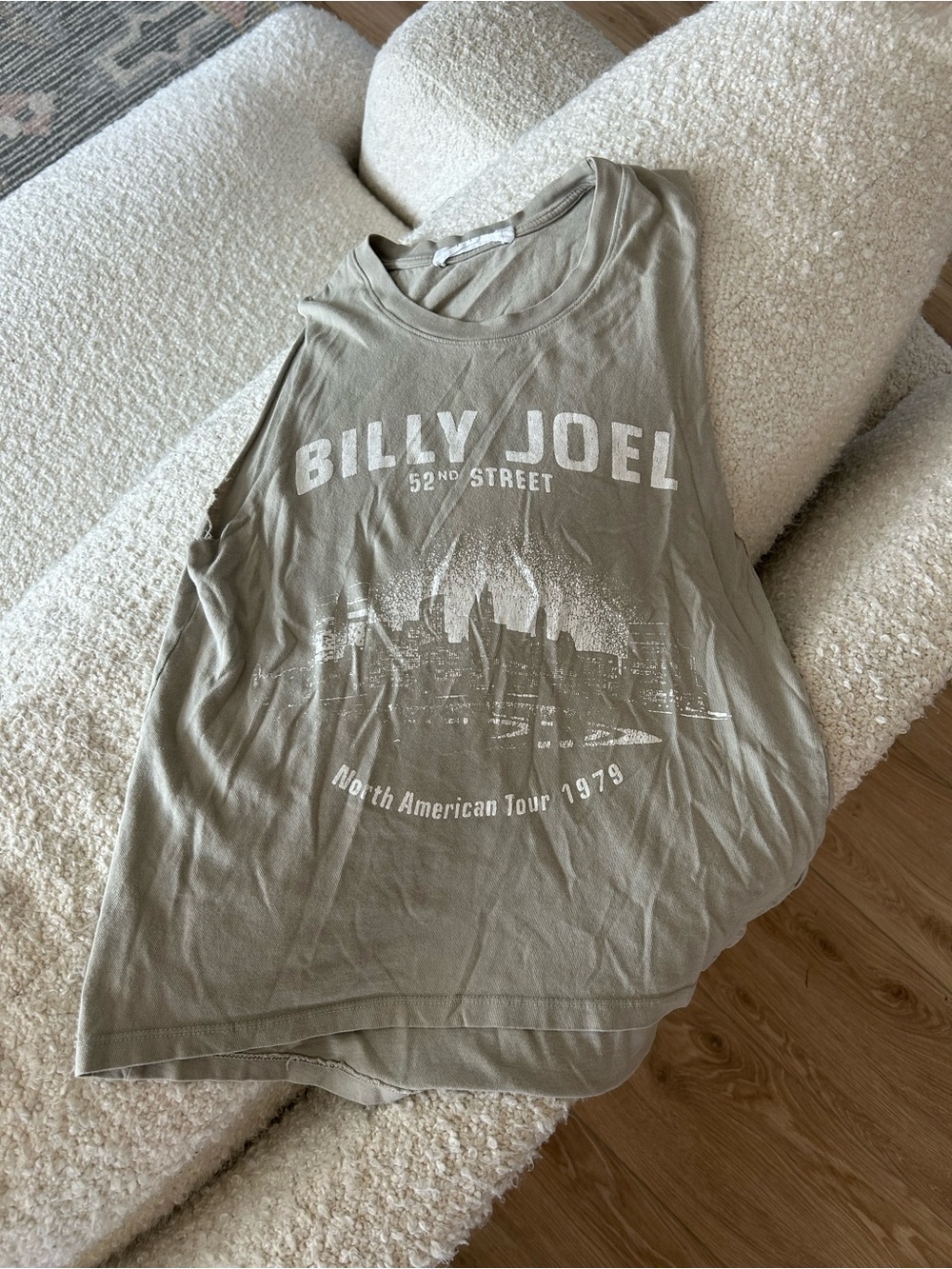 Daydreamer x Free People Billy Joel 52nd Street Oversized Green Tank Top XS